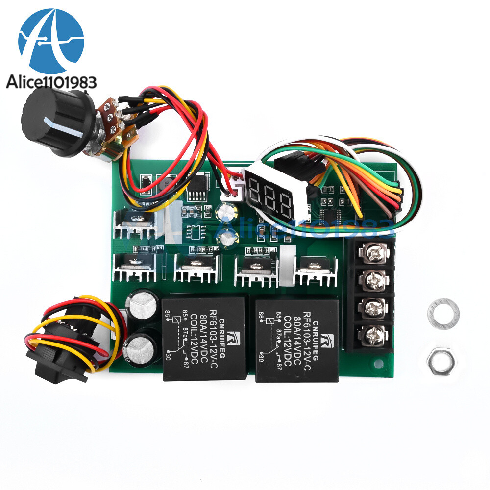 DC 10-55V 40A PWM Speed Regulator Function DC Brush Motor Controller Switch Kit