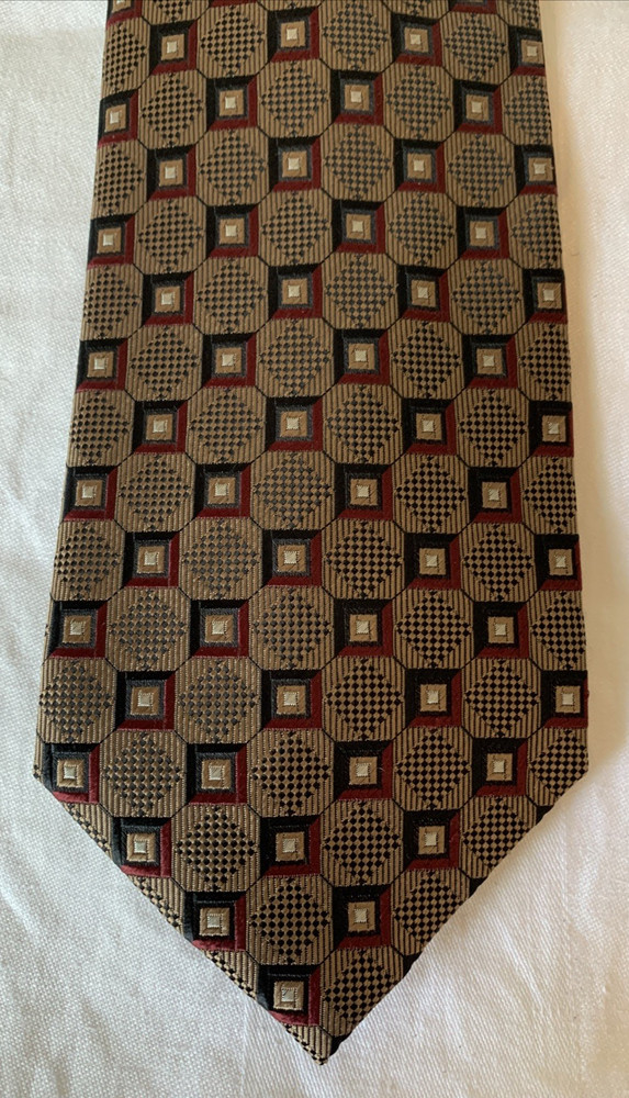 DC Daniel Craig 007 Men’s Silk Tie Geometric Multicolor