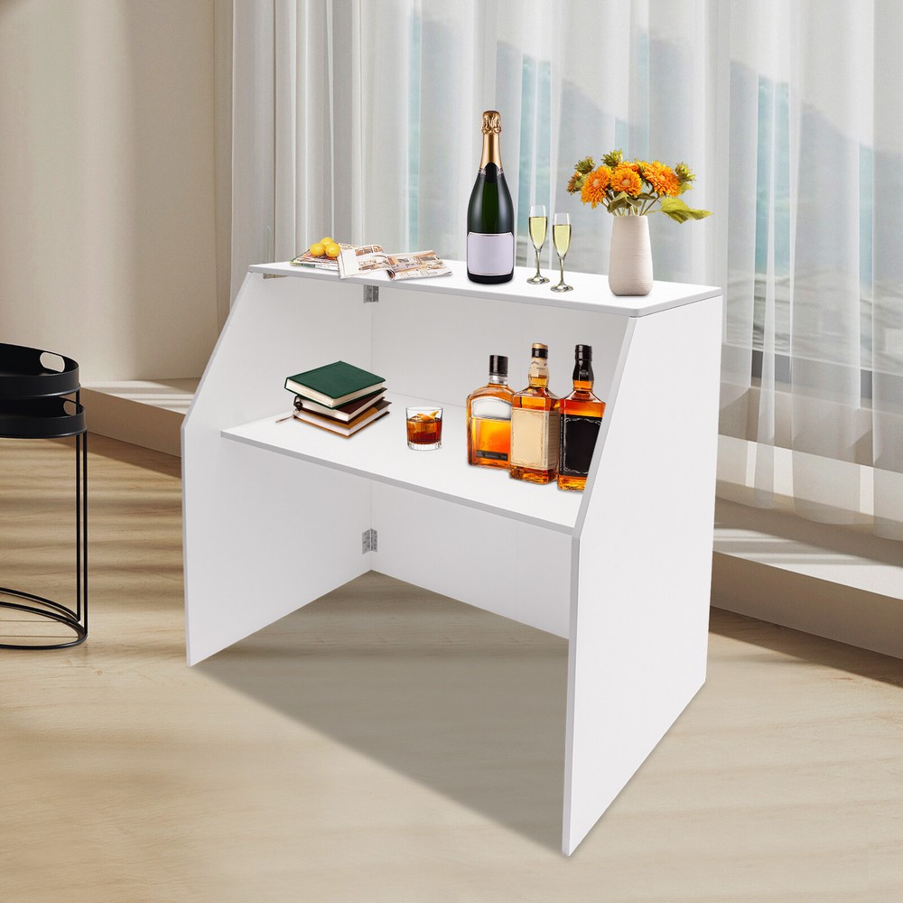 Foldable Bar Portable Event Bar Rectangular Portable Bar Cabinet Free-standing