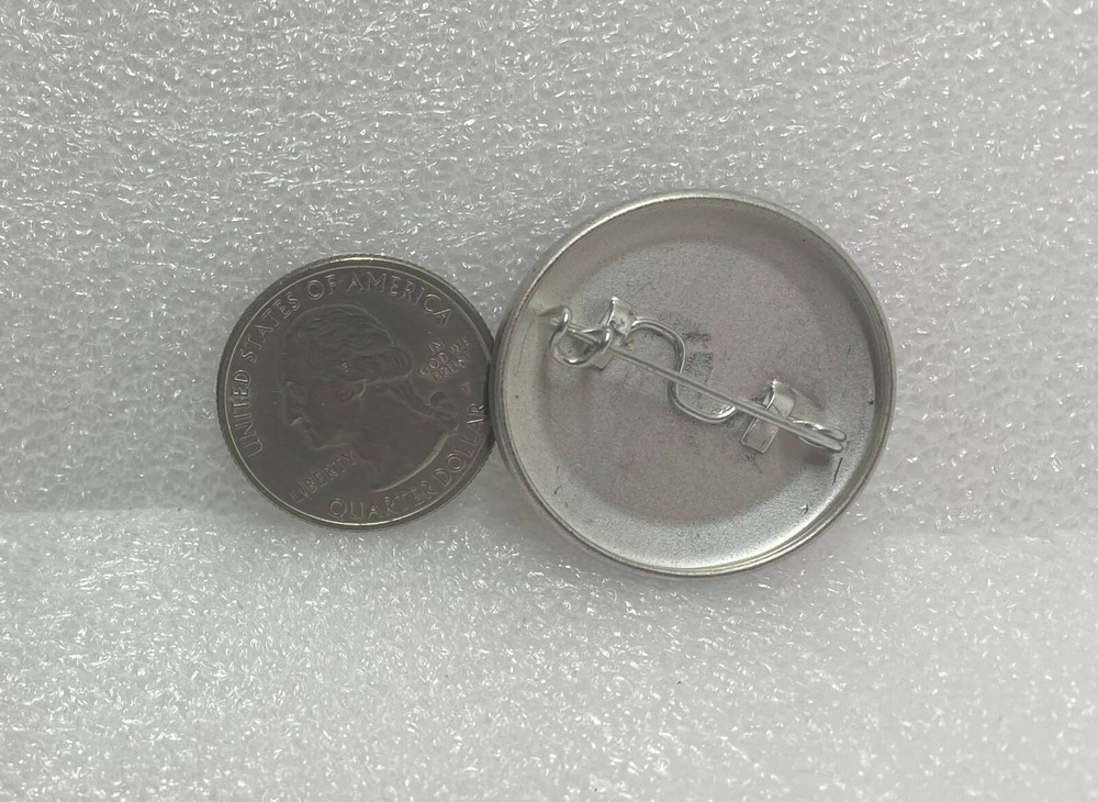 No Illiteracy Button Pin