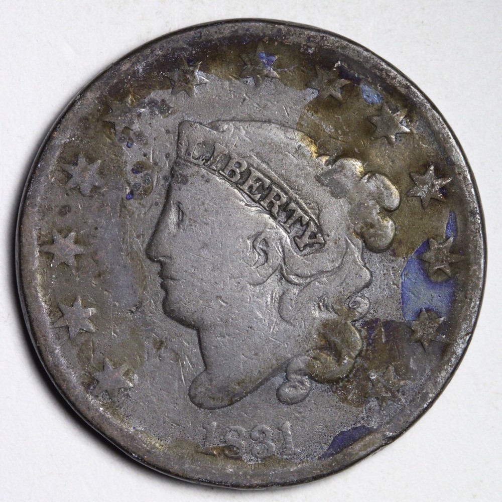 1831 Coronet Head Large Cent CHOICE FINE E132 GB