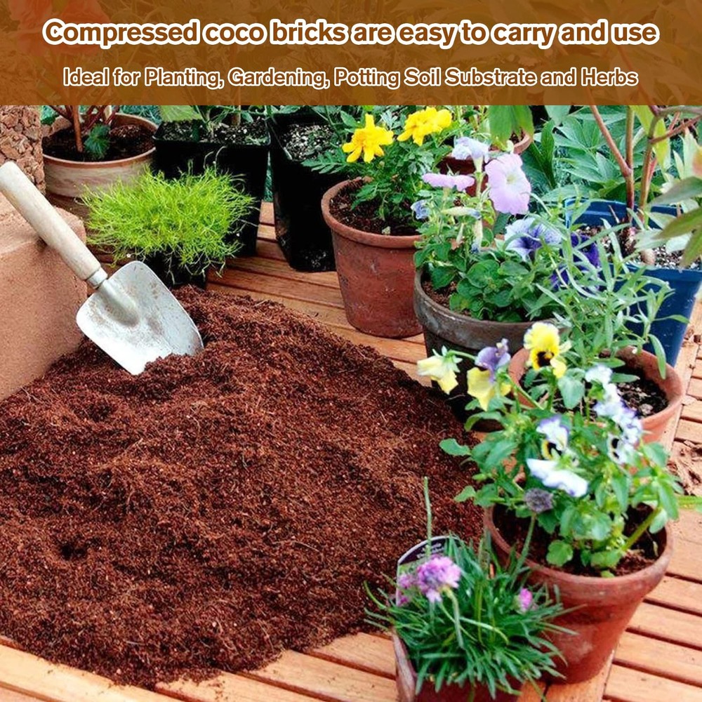 Organic Coco Coir Bricks 10 Pack Compressed Coco Peat Soil Blocks
