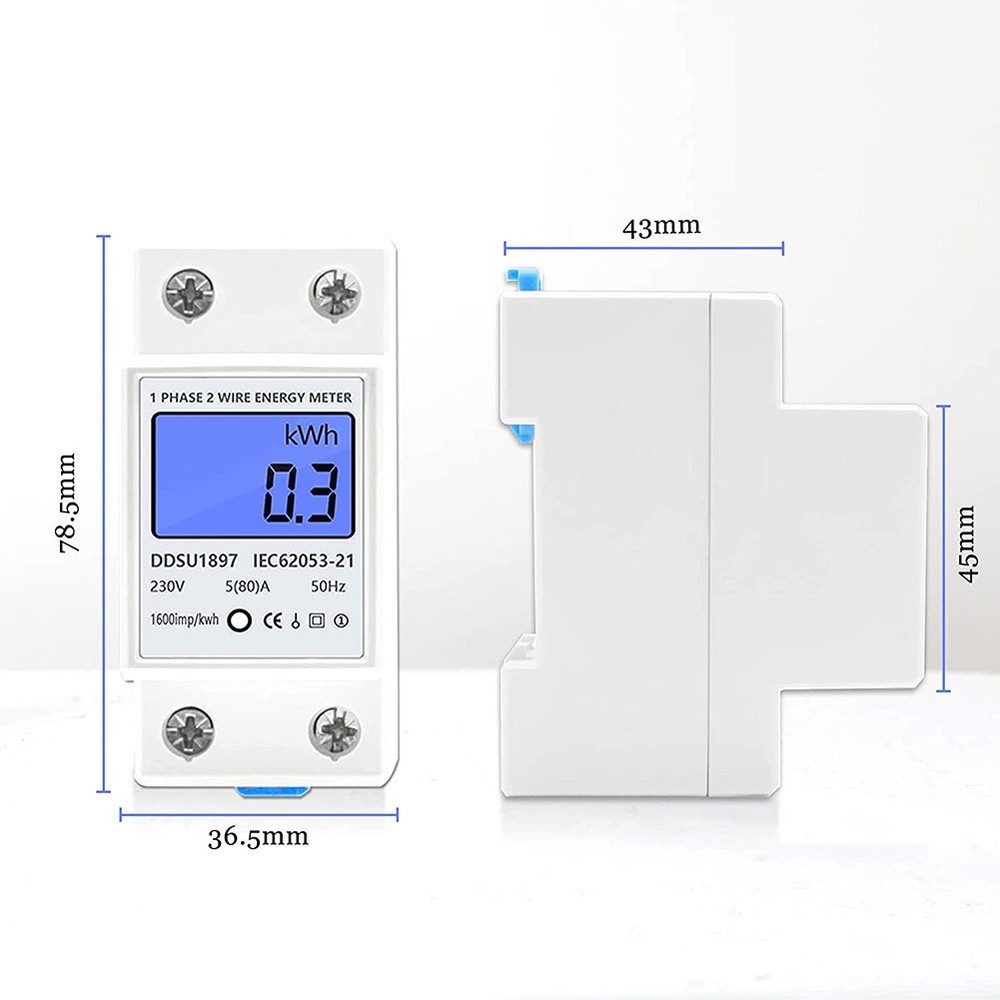 Electricity Meter Energy Meter 220V Electronic Single Phase Backlight