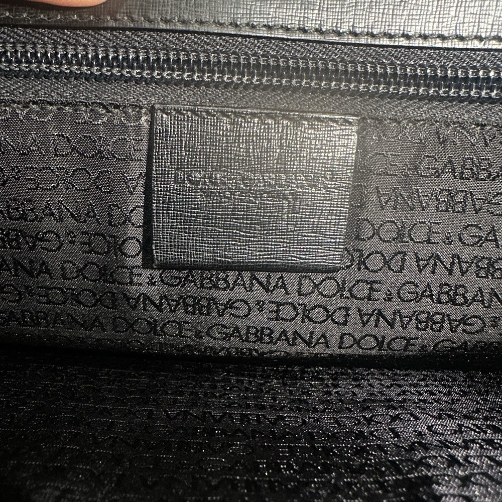 Dolce & Gabbana Men’s Black Briefcase/Document Case Top Handle Push Lock