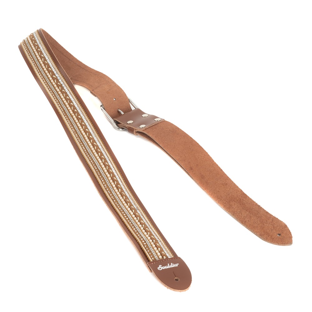 Souldier 2" Leather Guitar Strap - "Jolene" Brown