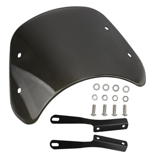 Universal 5"-7" Motorcycle Windshield Wind Deflector Windscreen Front Ash