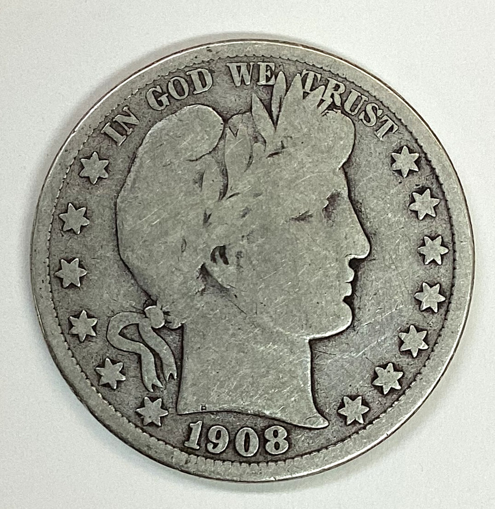 1908-D Barber Half Dollar