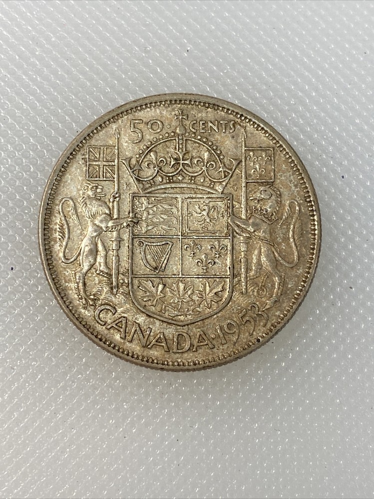 1953 canada 50 cents large date NSF