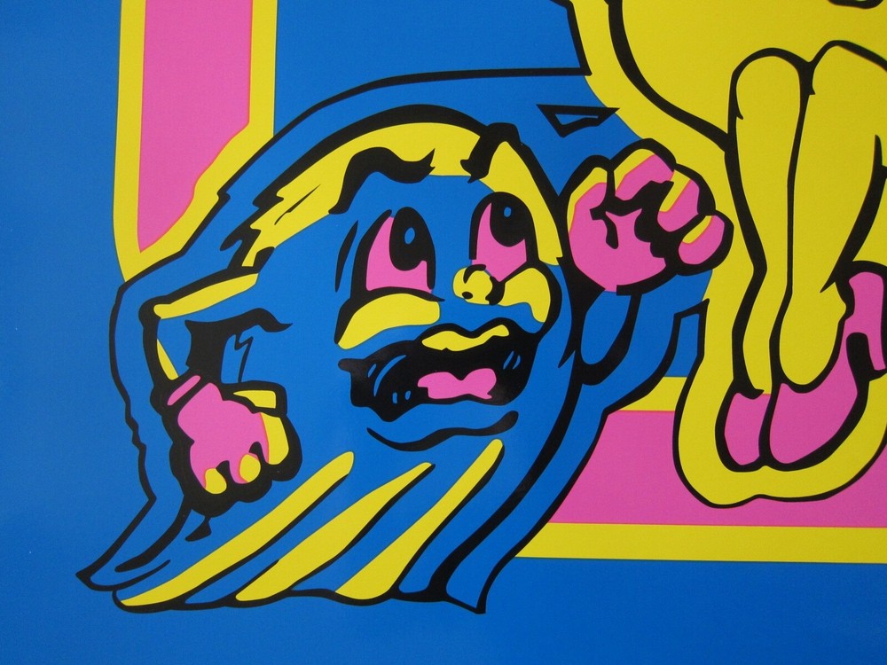 MS PACMAN FRONT ART SCREEN PRINTED THE BEST - PERFECT!
