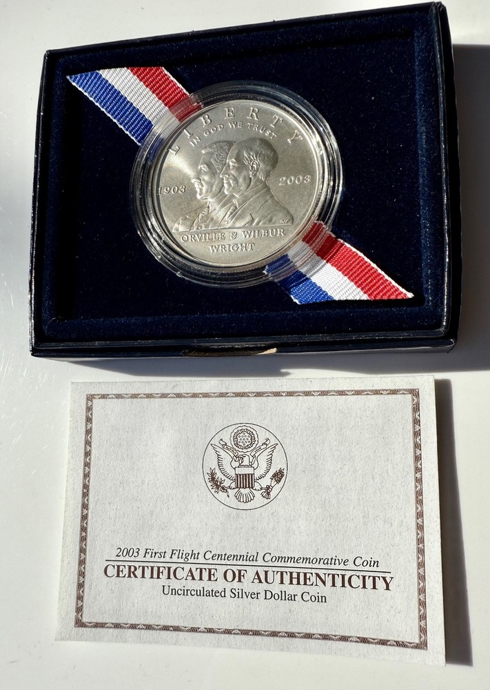 2003 First Flight Centennial Commemorative Uncirculated Silver Dollar