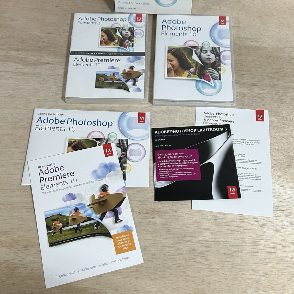 Adobe Photoshop Elements 10 for PC Mac Open Package