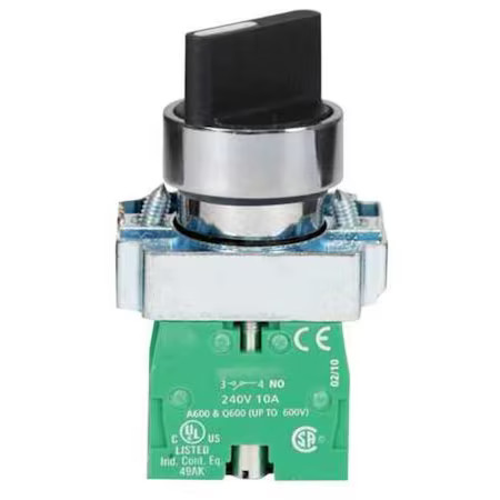 Dayton 30G265 Selector Switch, 2 Pos., Standard, 22Mm