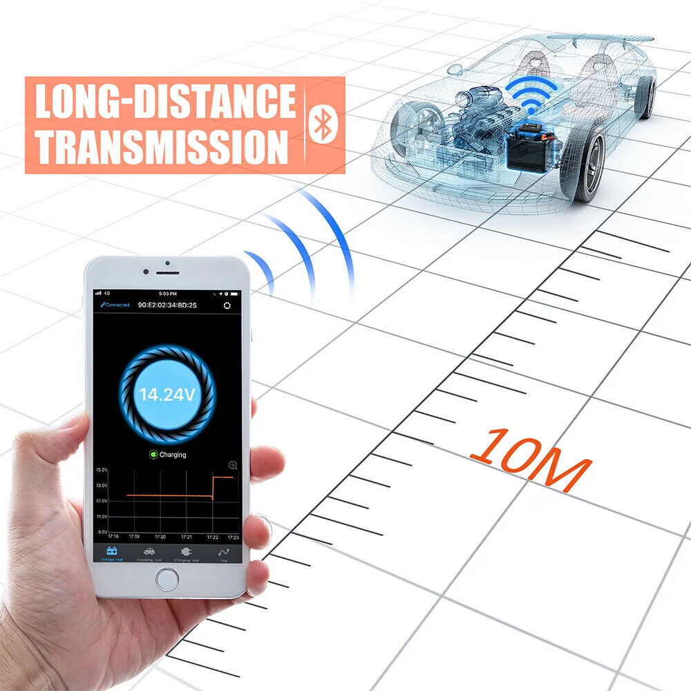 ANCEL BM300 Auto 12V Battery Tester Charging Cranking Analyzer For Android IOS