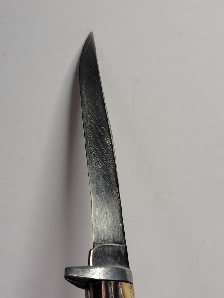 Fixed Blade Knife Imitation Winterbottom Bone with Sheath