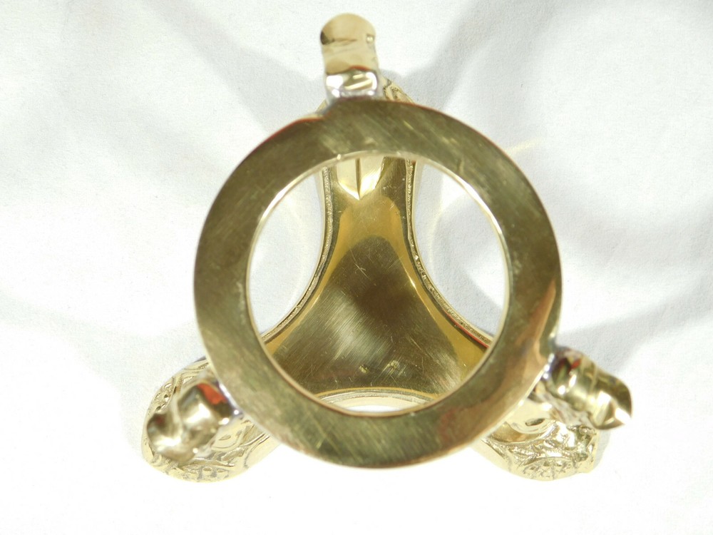 Sphere Display Stand Large Size Scroll Design Polished Brass Color