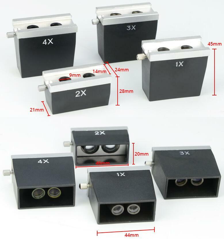 Stereo Microscope Objective Lens Binocular Microscope Part Accessory 1X 2X 3X 4X