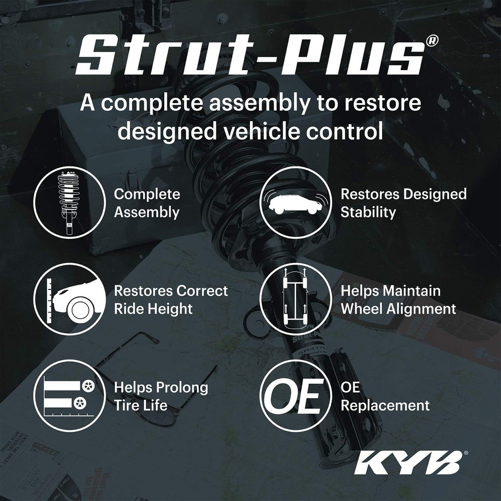 KYB SR4099 Strut Plus Complete Corner Unit Assembly, Black