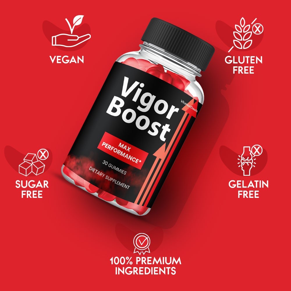 Vigor Boost Gummies, Max Strength Formula, VigorBoost Supplement (2 pack)