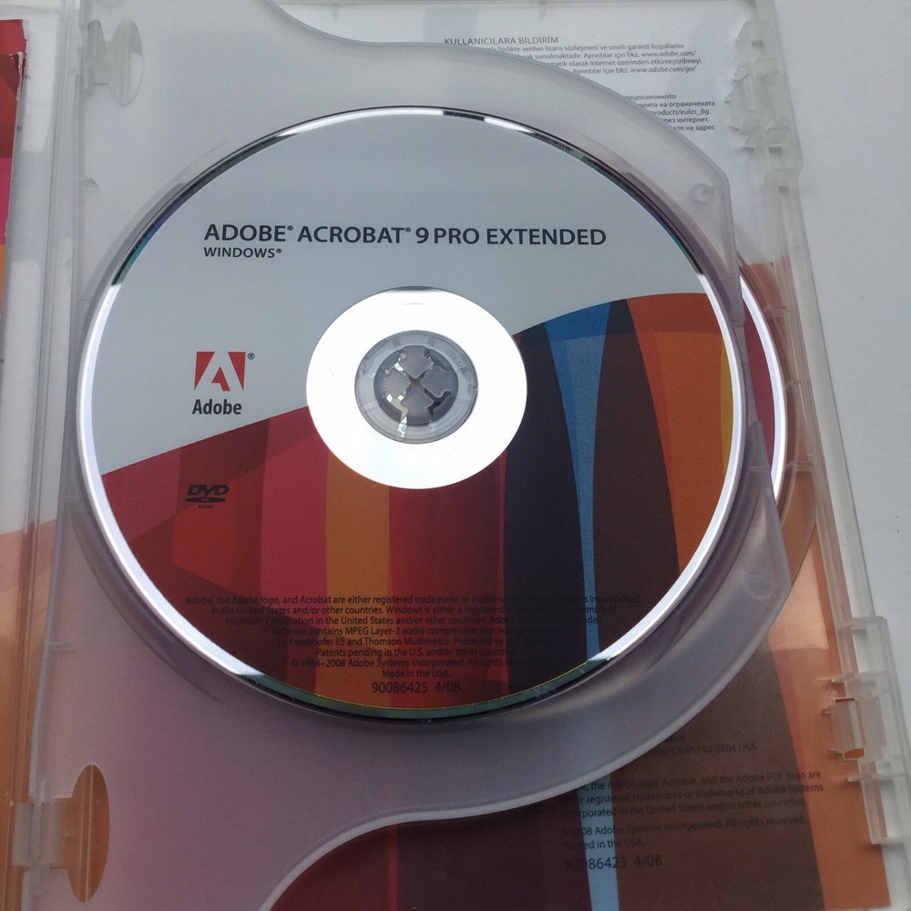 Adobe Acrobat 9 Pro Professional for Windows w/ Serial Number
