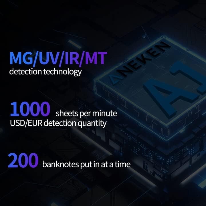 Advanced Portable Money Counter Machine - LED Display - Add&Batch Modes