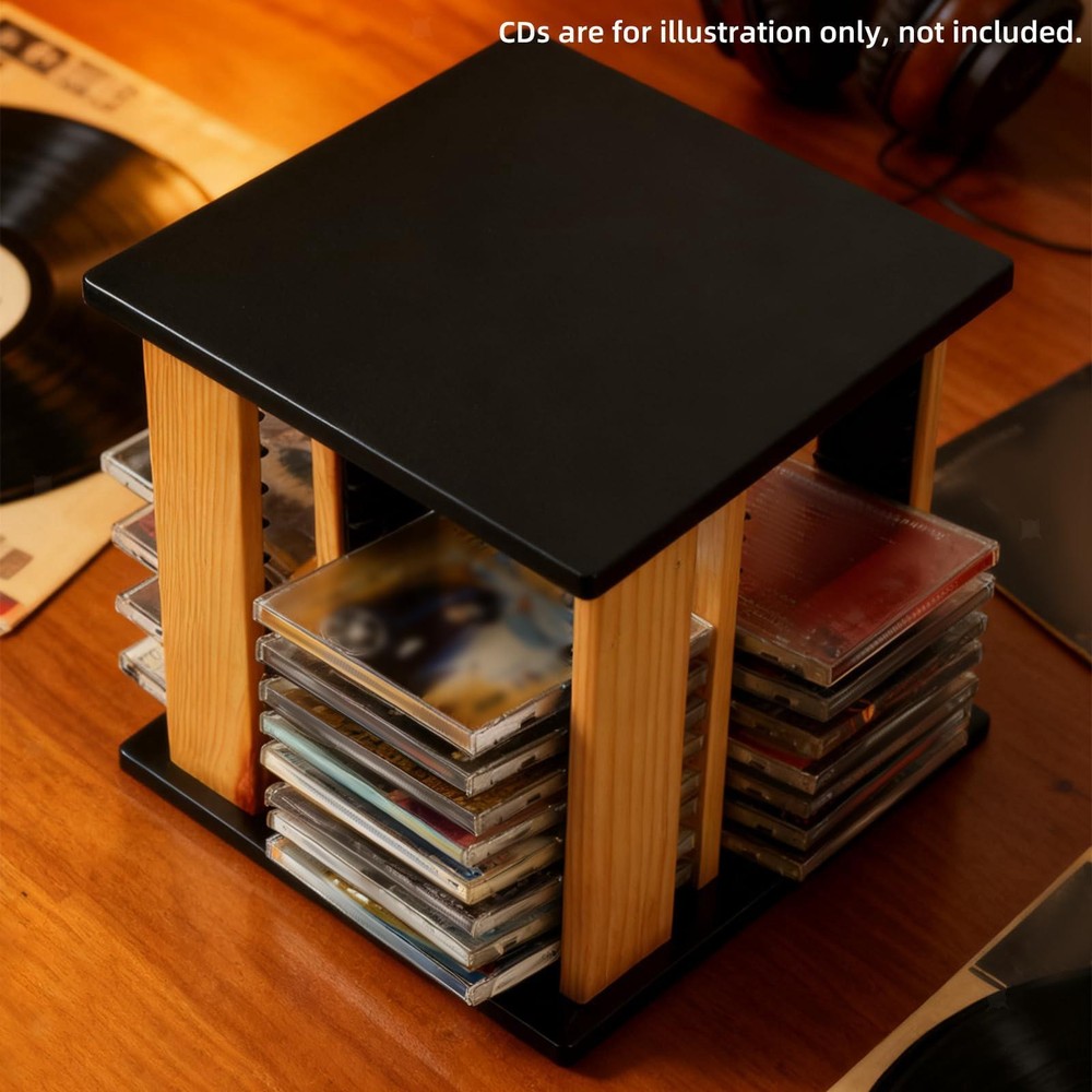 Desktop CD Storage Rack Saving Organizer Desktop DVD Media Disc Stand