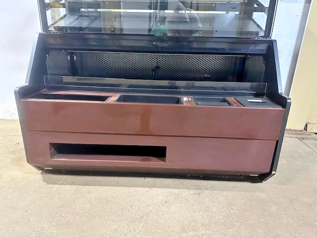 COLUMBUS SHOW CASE TOP LIGHTED DISPLAY CASE W/ BOTTOM REFRIGERATED OPEN AIR CASE