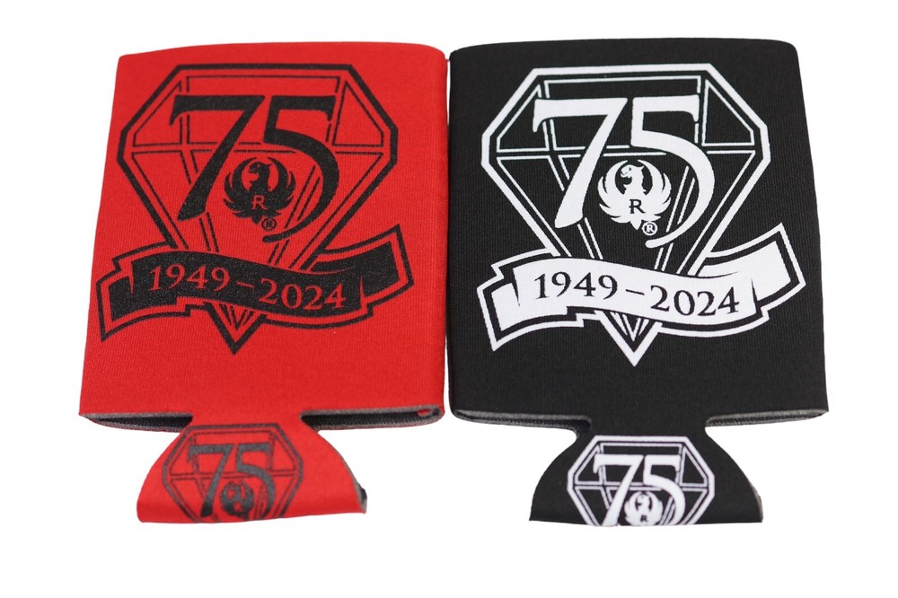 Ruger 75th Anniversary Black & Red Coozie