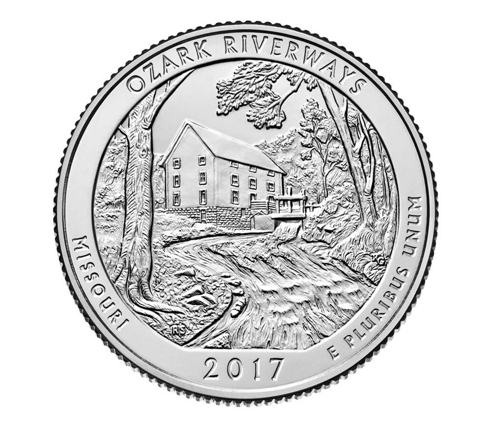 2017-S OZARK SCENIC RIVERWAYS (MO) QUARTER UNCIRCULATED FROM ROLL