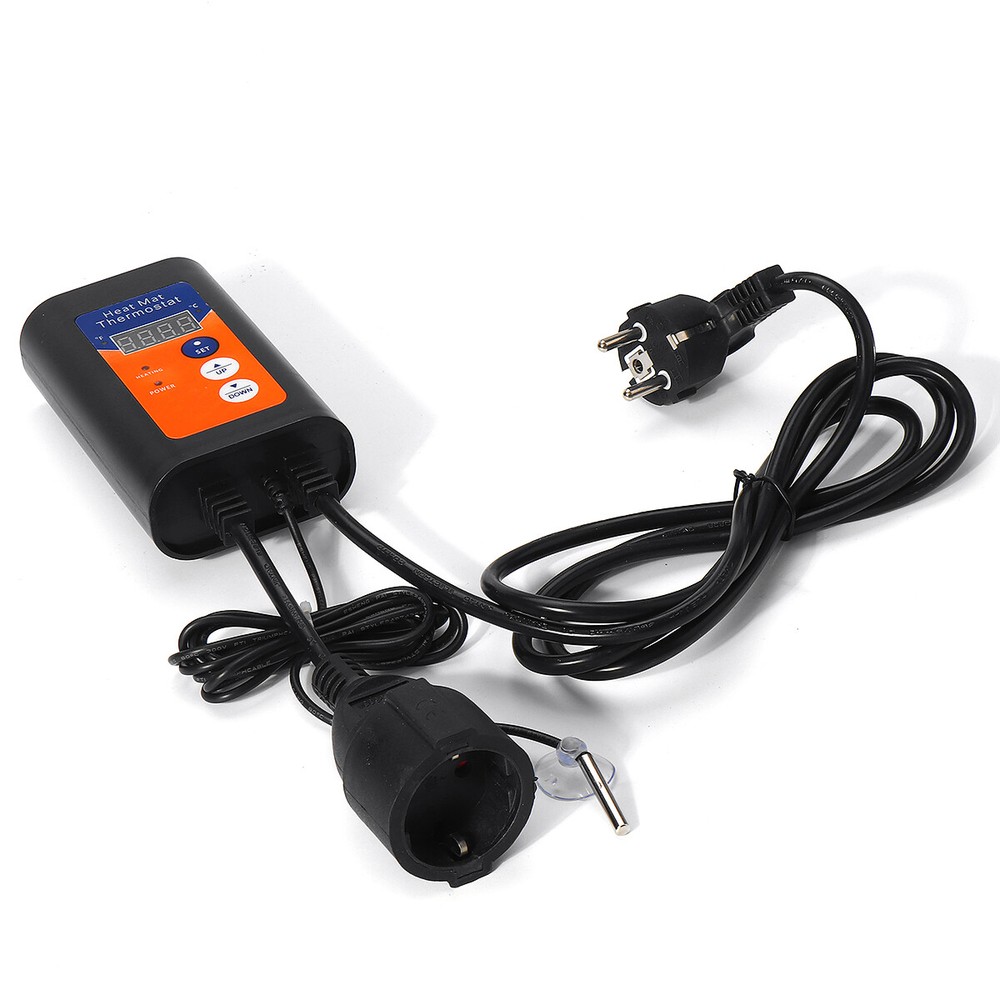 Digital Heat Mat Thermostat Temperature Controller 40–108 ℉ for Seed Germination