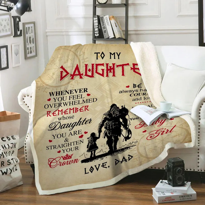 Daughter Blanket from Dad Sentimental Gift for Daughter