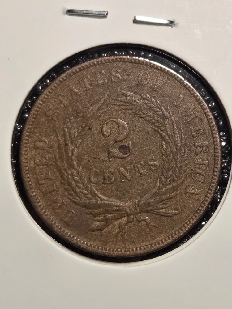 1867 Two Cent Piece Shield Type US Coin Fine++
