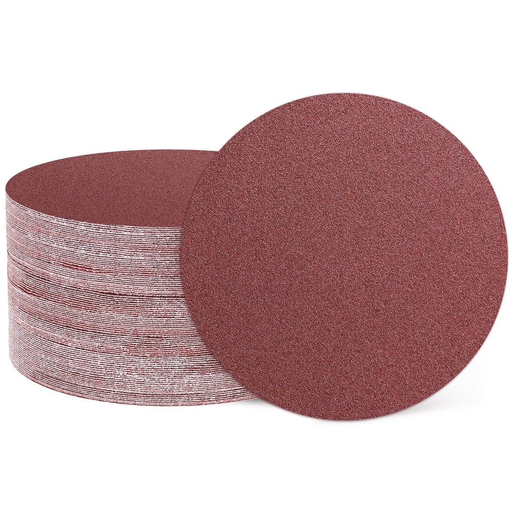50 Pcs 8 Inch Sanding Disc 80 Grit Hook and Loop Sandpaper