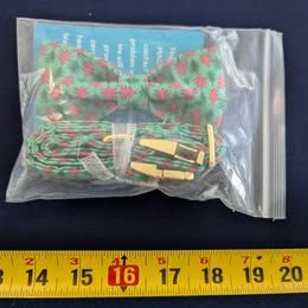 NEW - Maca Bates Dog Collar with Bow - GREEN