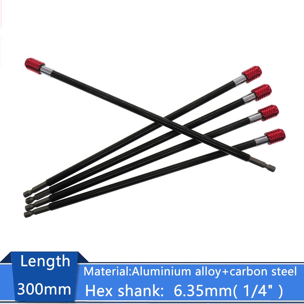 300mm Screwdriver Extension Quick Release 1/4" Hex Shank Holder Drill Bit Long