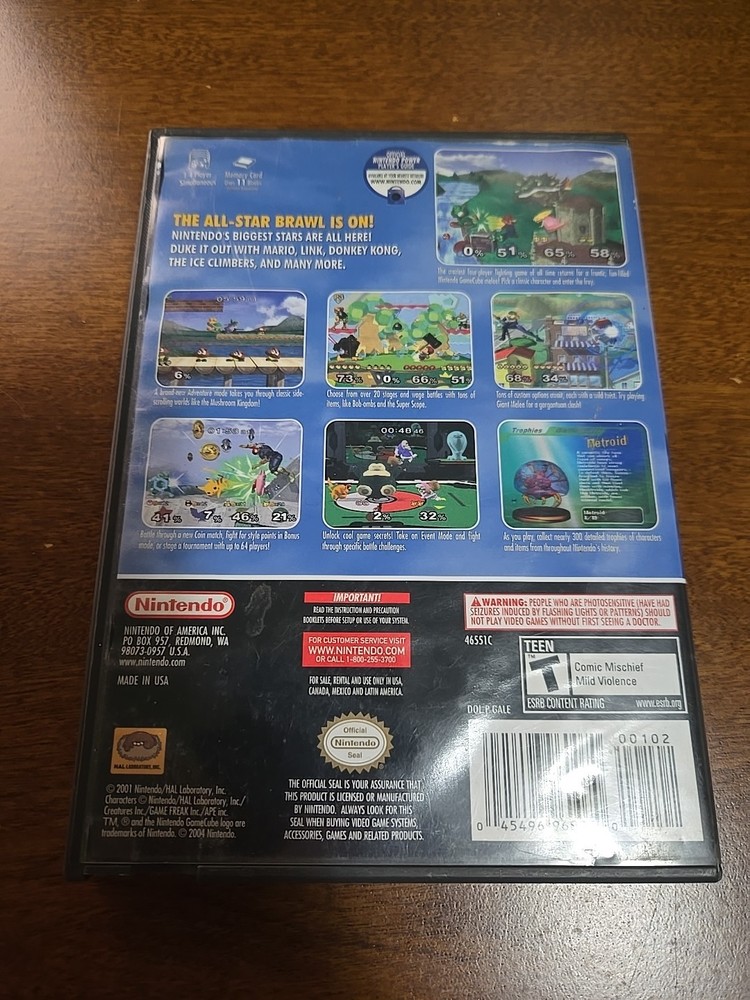 Super Smash Bros Melee (Nintendo GameCube) Case Only