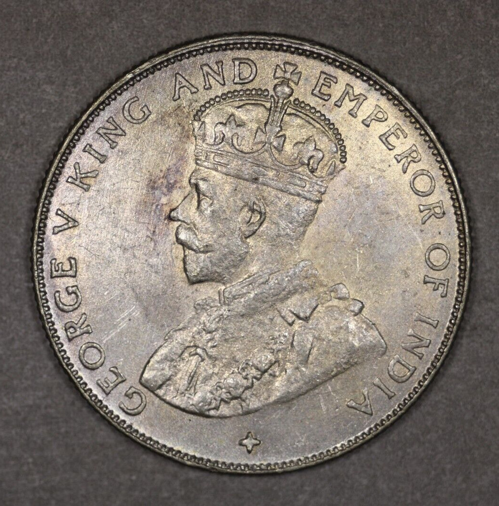 1921 Straits Settlements Silver 50 Cents