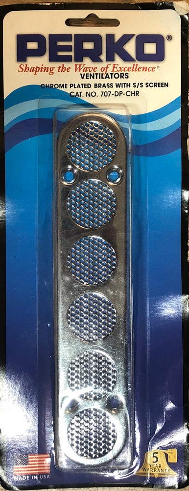 Ventilators Perko 707-DP-CHR Chrome Plated Brass S/S Screen **USA MADE**