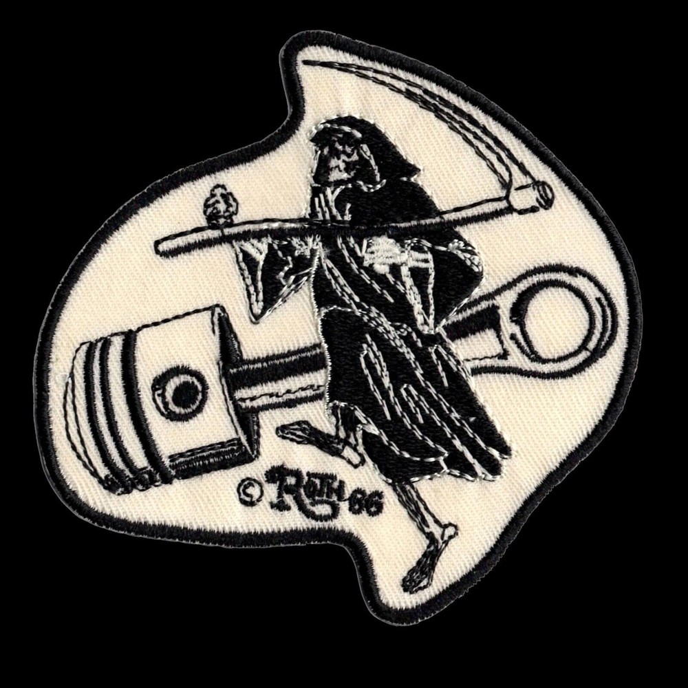 Grim Reaper Piston patch Roth '66 Kustom Kulture Hot Rod Motorcycle chopper