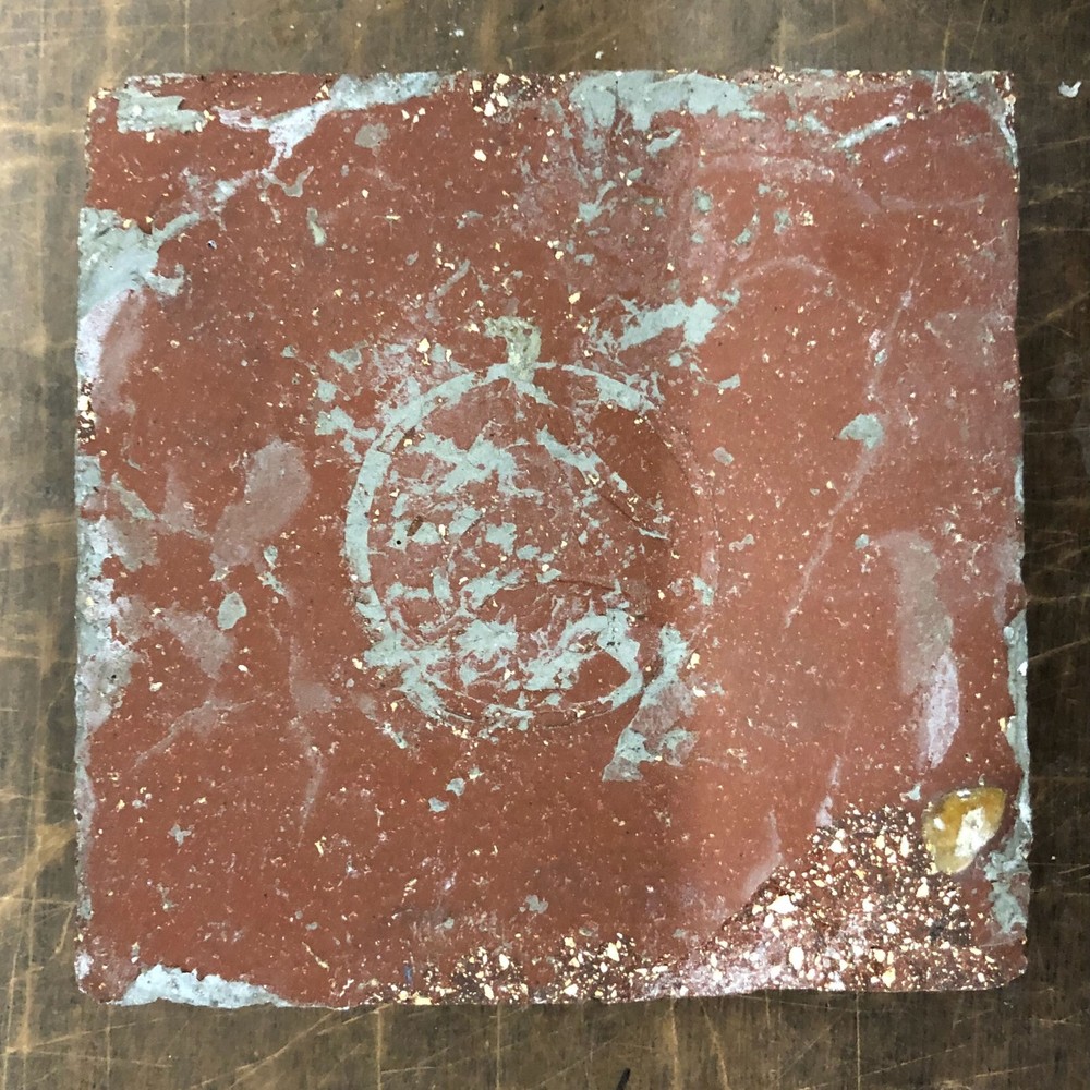 Antique Tile with Persian Floral Pattern- Mosaic Tile Co.