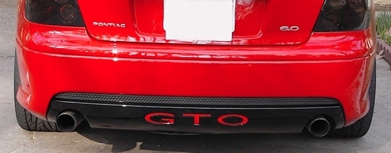 Rear Bumper Inlay Decals - 2004-2006 GTO