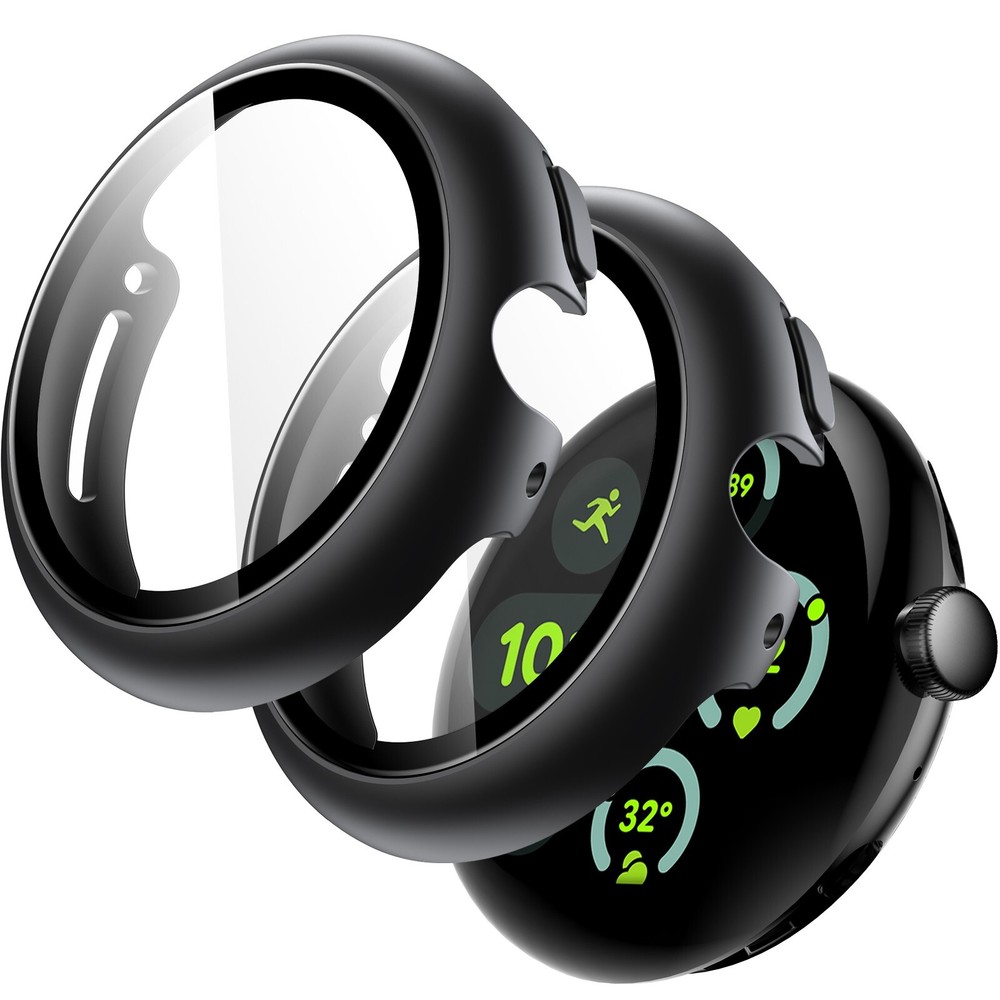 JETech Case with Screen Protector for Google Pixel Watch 3/2/1 41mm, 2-Pack