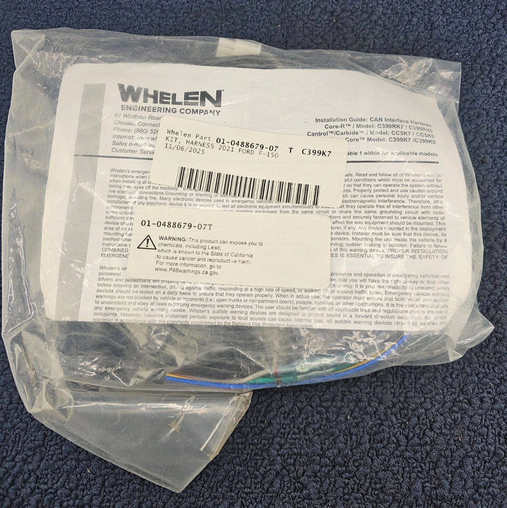Whelen 01-0488679-07: Core Cables CanPort Interface Adapter