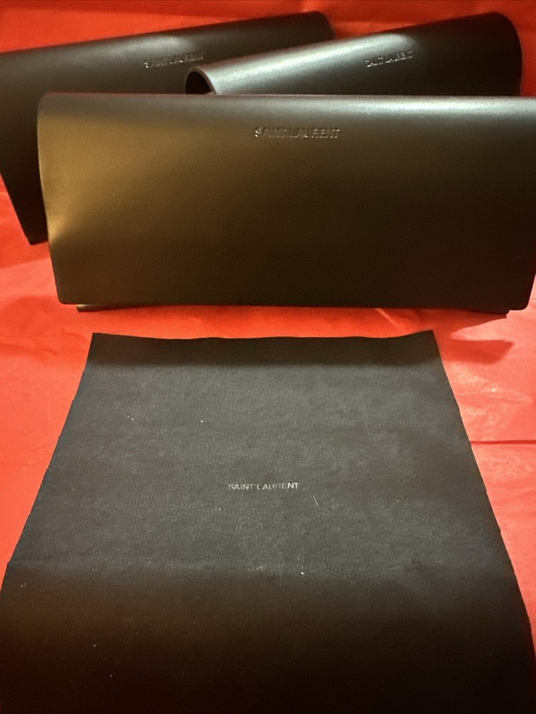 Authentic Saint Laurent Eyewear Case W/ Cloth.