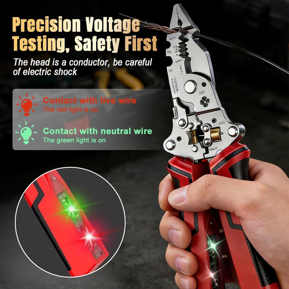 16 in 1 Wire Stripper Twister for Cutting and Pulling Wires,Cable Scissors