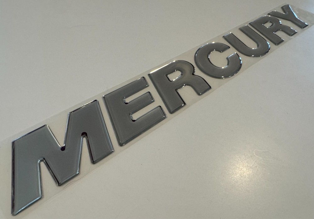OEM MerCruiser Mercury Decal Script 18.75" Raised Gel Engine Cover
