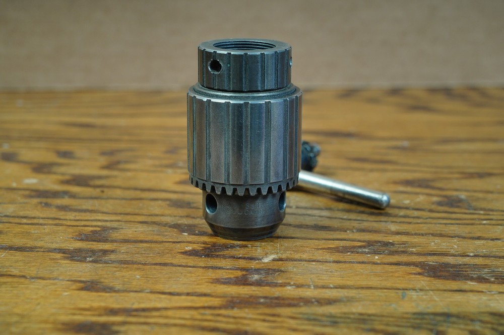 Jacobs 0-1/2" Capacity Drill Press Chuck 633C J33 Mount w/ Fine Threaded Collar