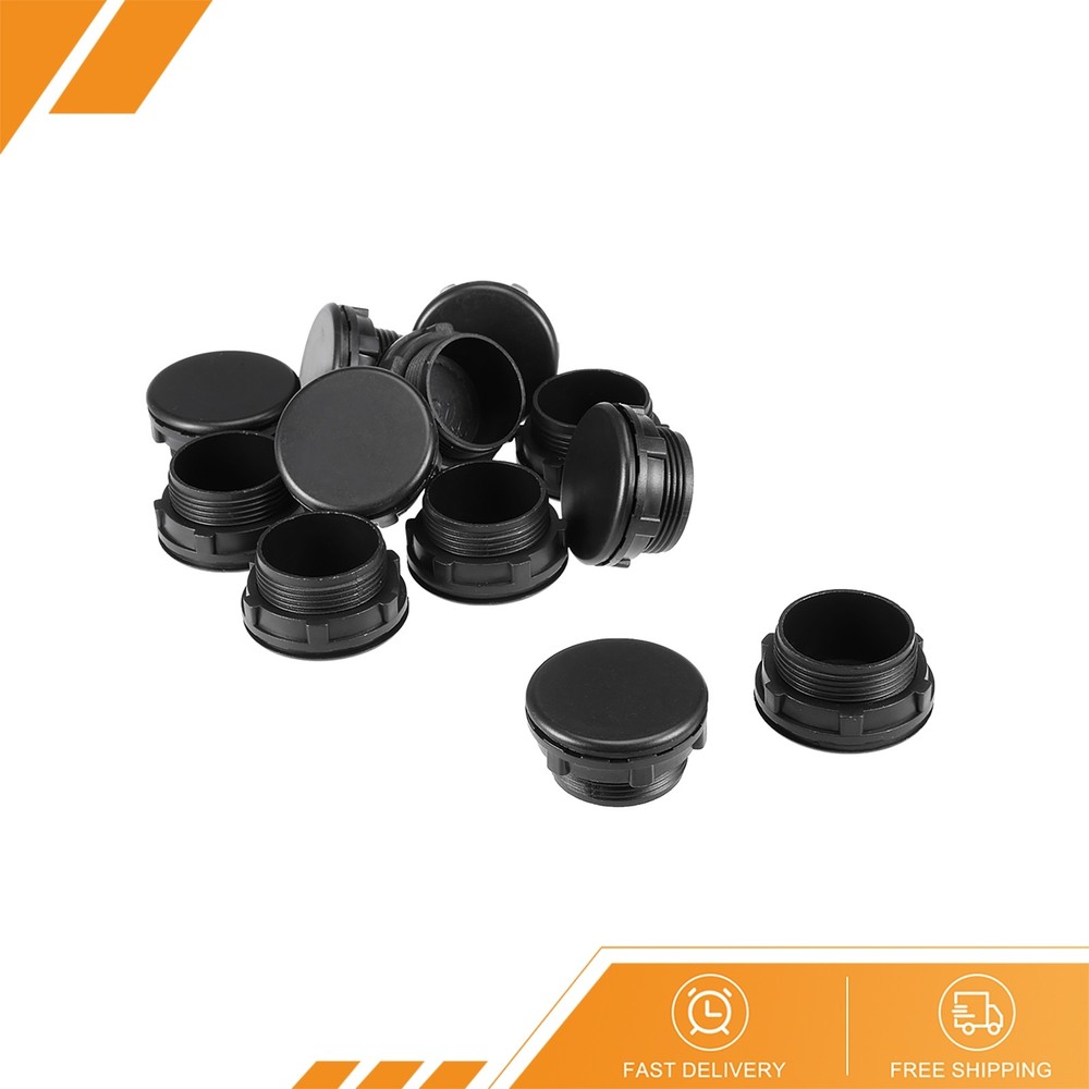 12 Pack 30mm Black Plastic Push Button Switch Hole Panel Plugs