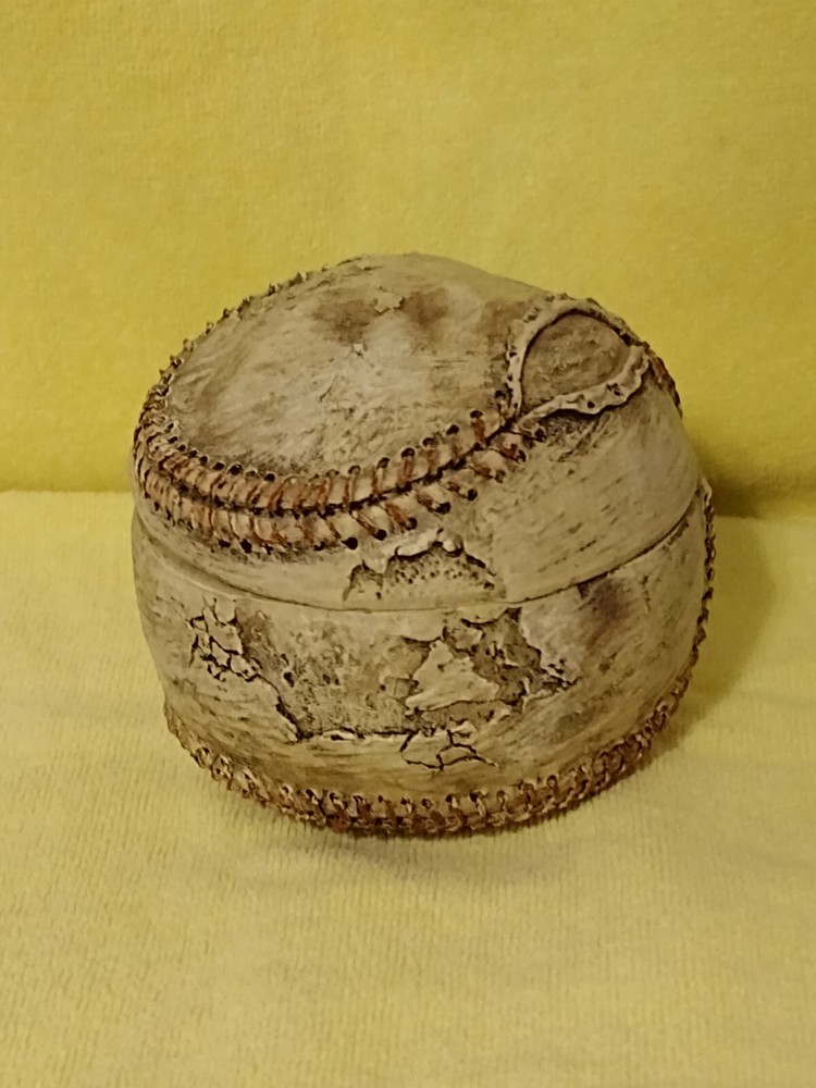 Softball decorative container For Storage, Holds, Keys, Coins Whatever. Nice