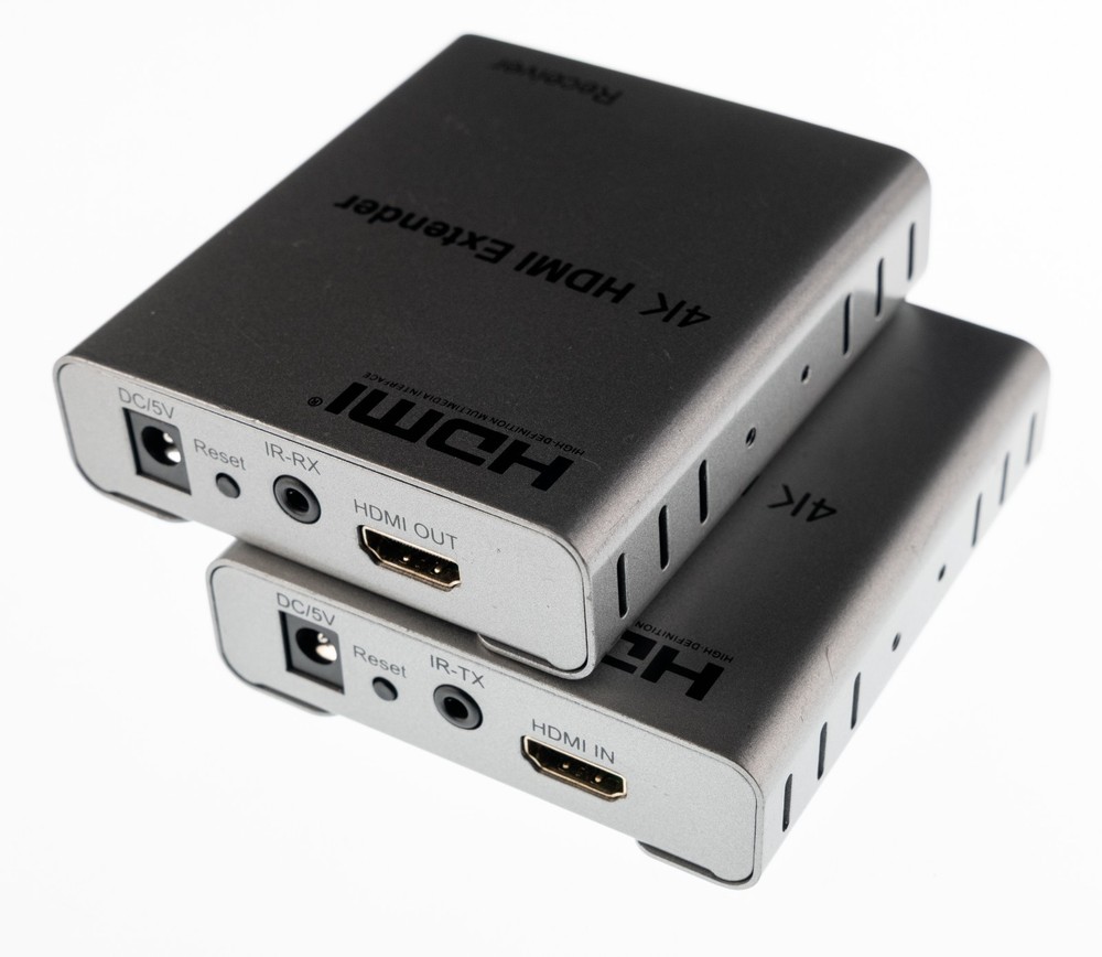 4k HDMI Extender via Ethernet Cat5e UTP Transmitter & Receiver Bundle No Cords