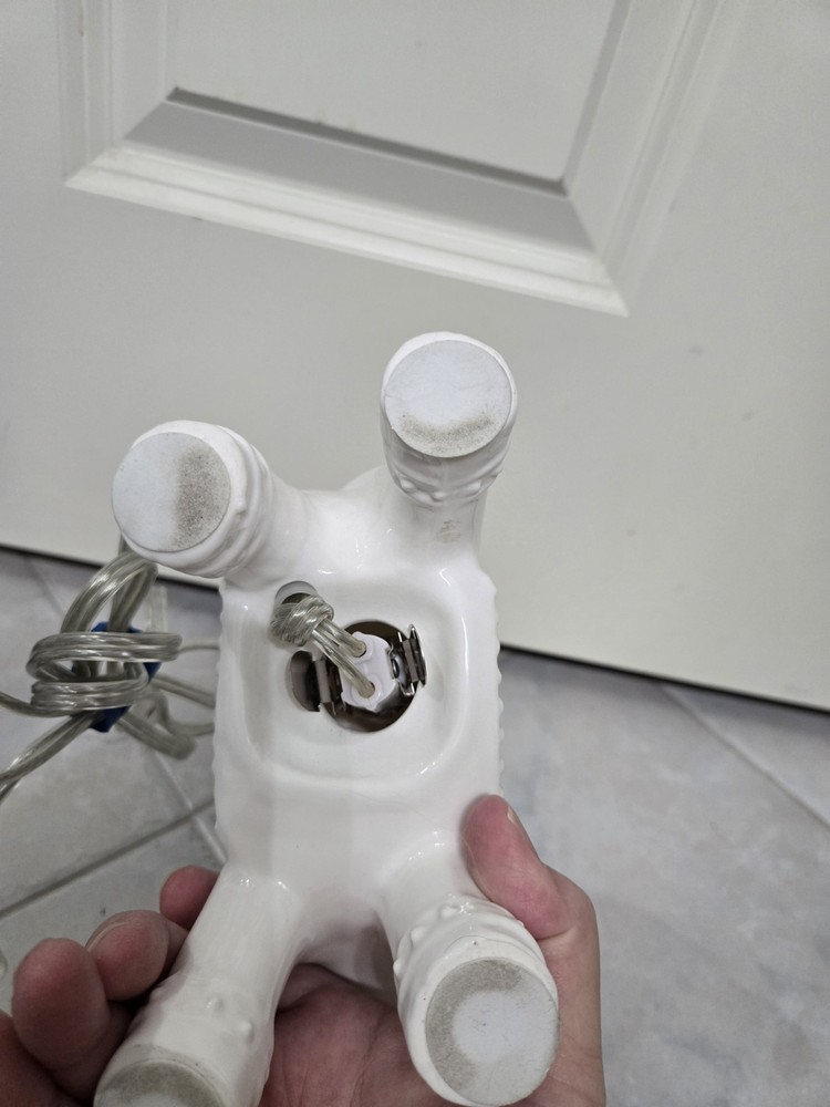 White Ceramic Elephant Night Light Tested Works